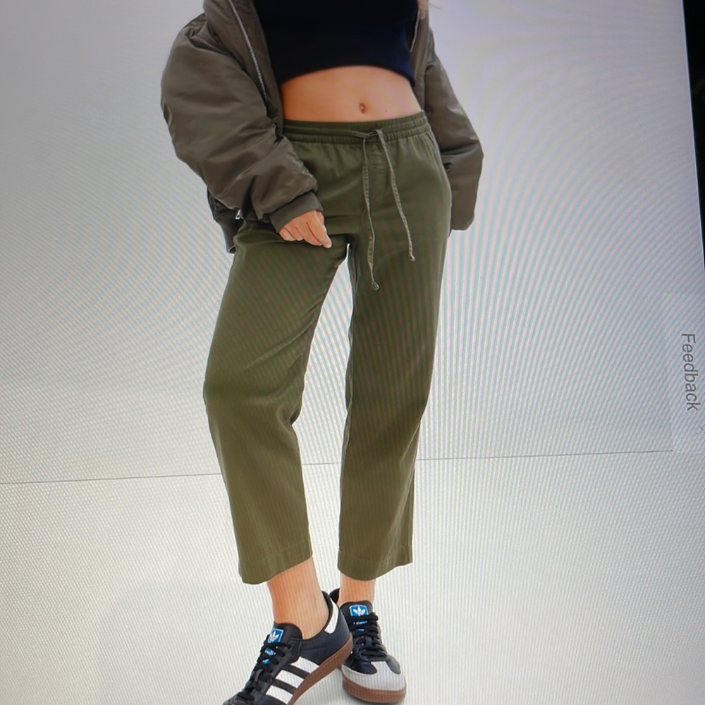 Gap Factory Army Jacket Green Twill Easy Pants with Washwell - Picture 2 of 7